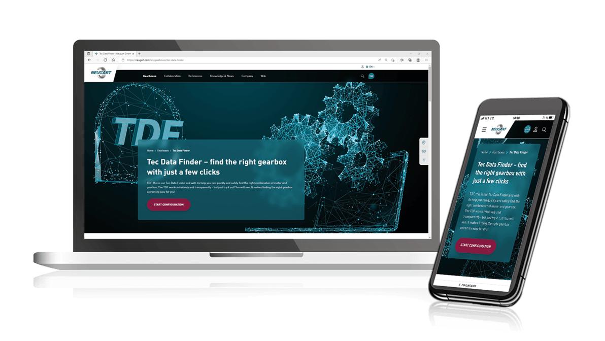 Neugart's Tec Data Finder (TDF) planetary gearbox